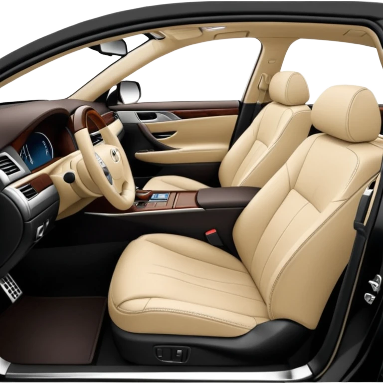lexus ls430 2006 modified with black paint and beige seats emoji