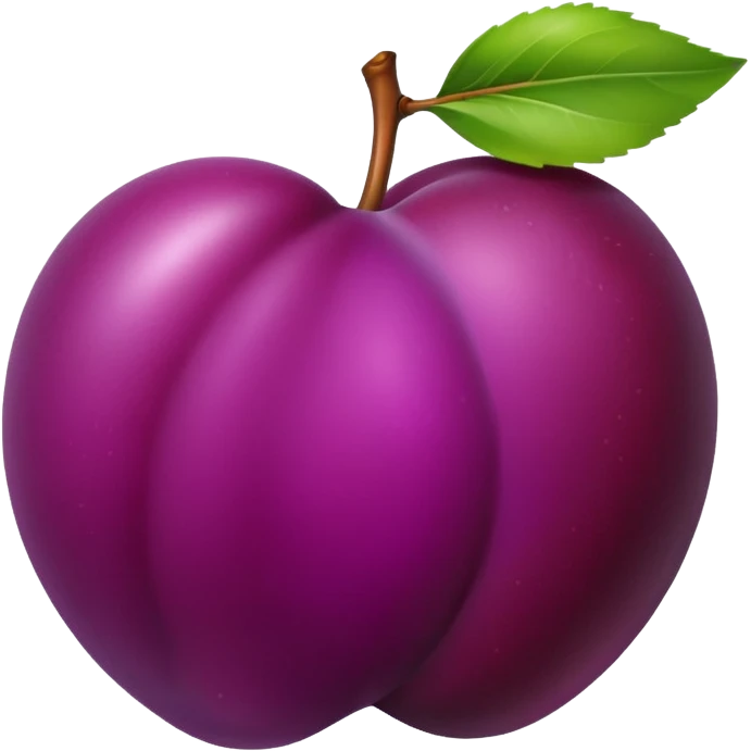 a plum with a bite mark emoji
