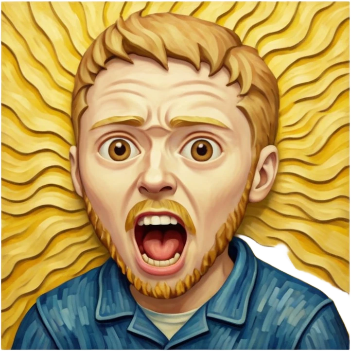 Scream painting van gouh emoji