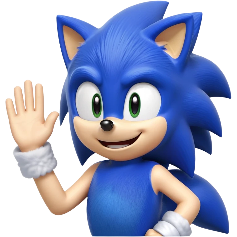 sonic the hedgehog 3 character saying hi with one hand emoji