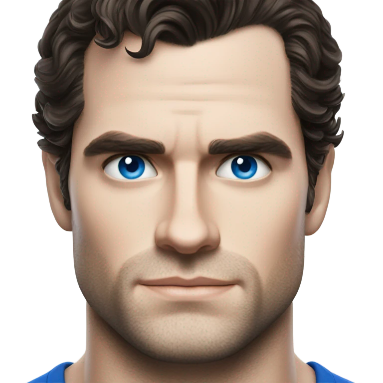 Henry cavill with blue eyes emoji