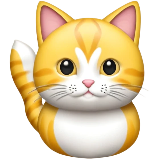 Милый рыжий кот слегка пушистый с кудрявыми волосами на голове emoji