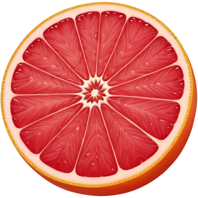 a whole grapefruit, simple, clear emoji