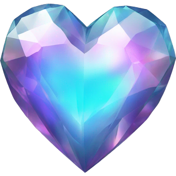 Crystal Iridescent Heart emoji