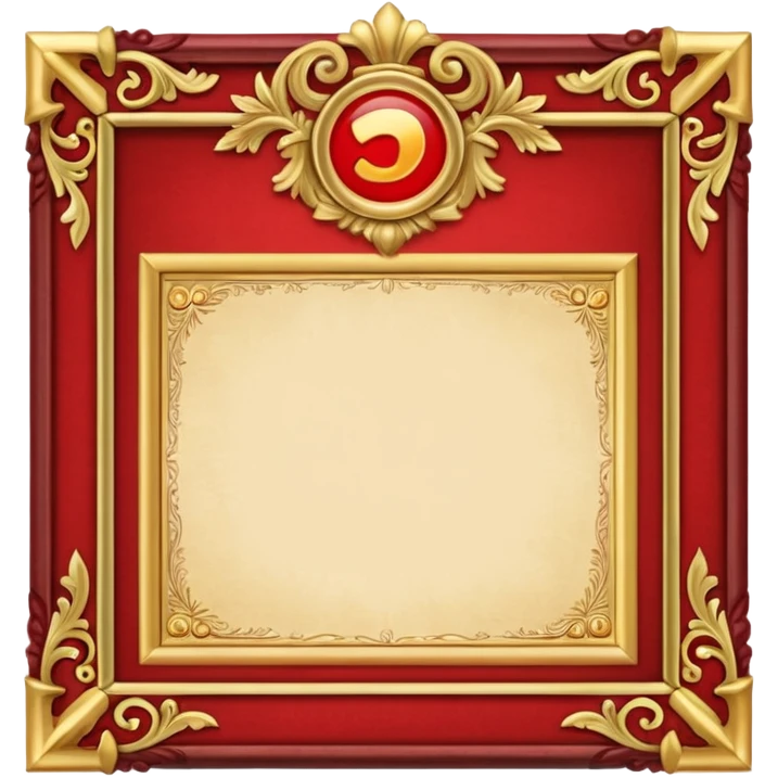 red diploma frame\ emoji