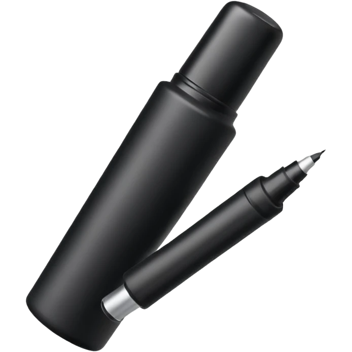 black Sharpie marker with cap on emoji