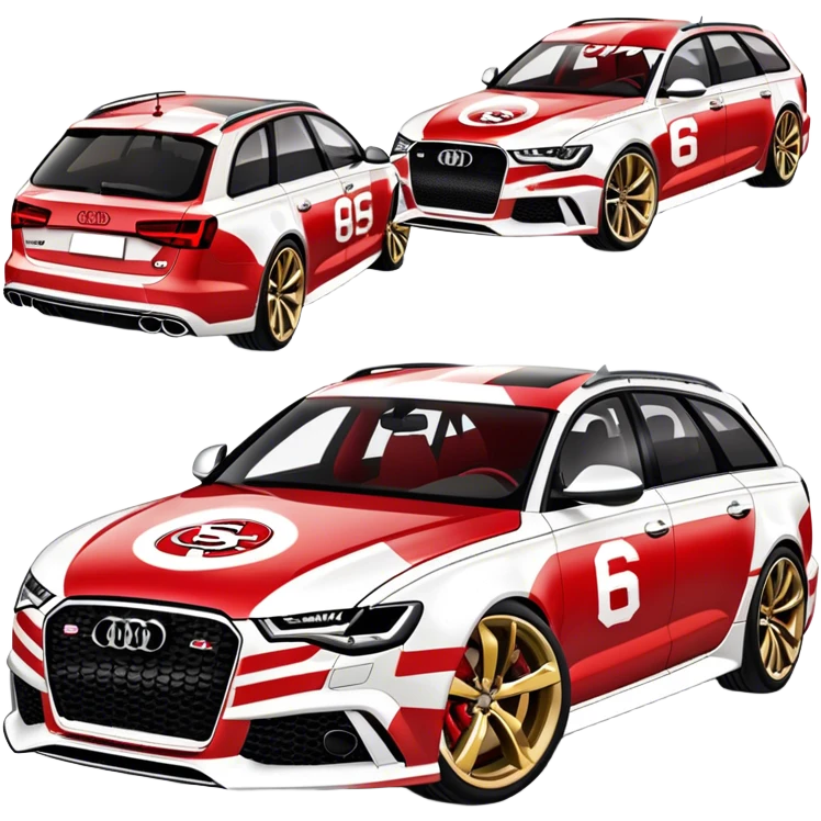 Audi rs6 with 49ers wrap emoji