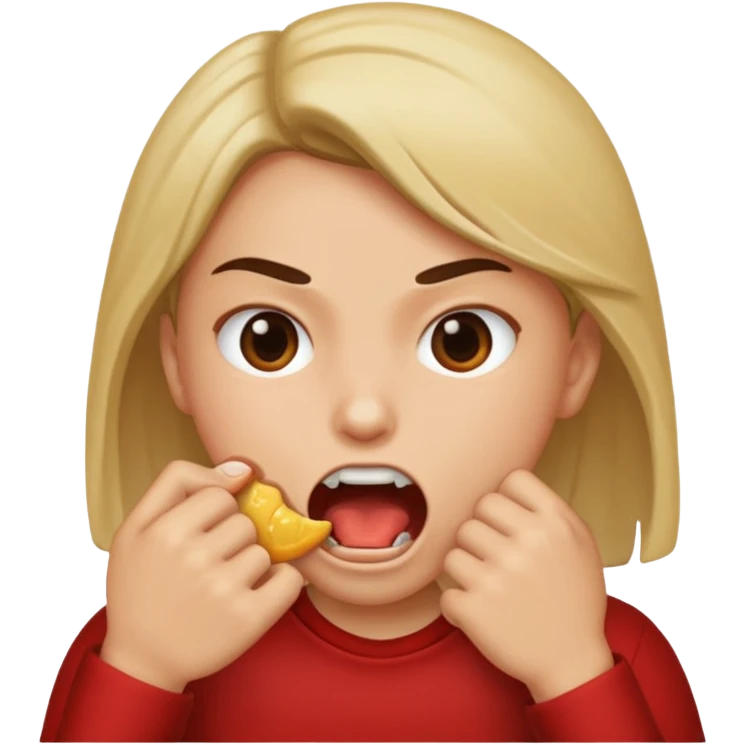 Biting emoji