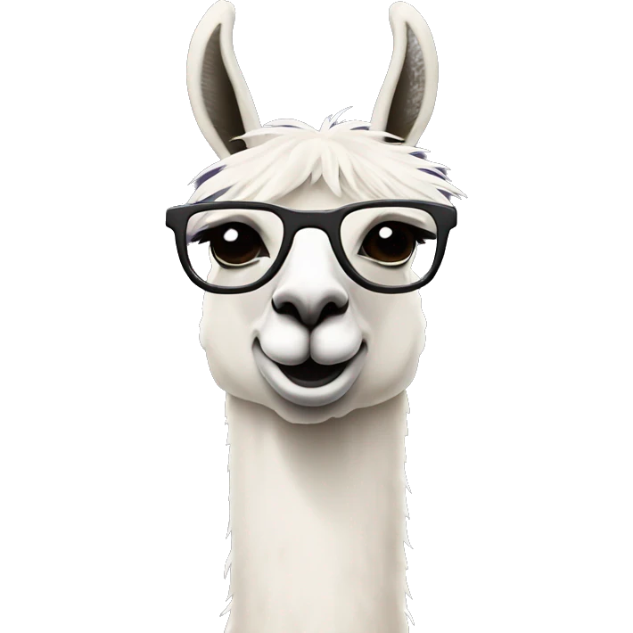 llama with fake nose and glasses emoji