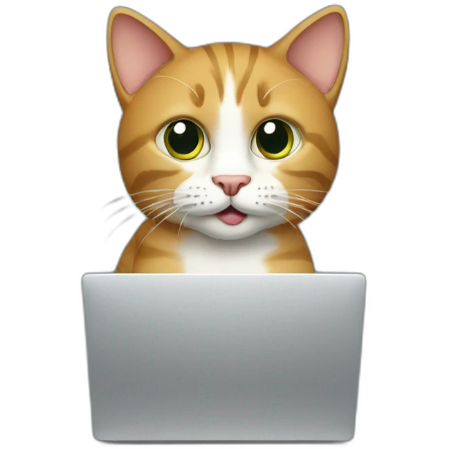 cat on a computer emoji