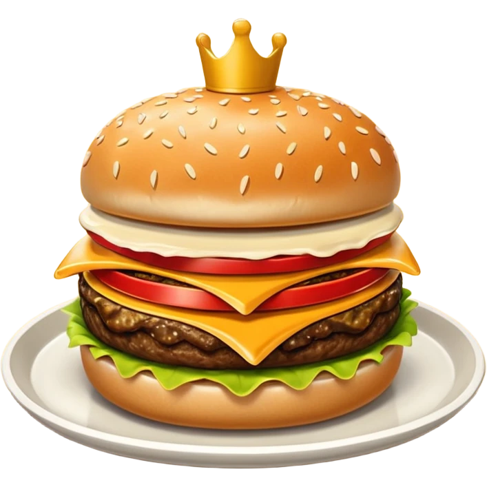 Cheese Burger and fries meal tray, 1950s style emoji