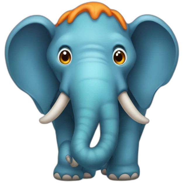 Little orange mammouth emoji
