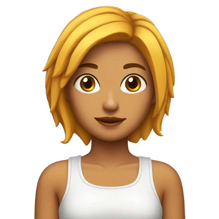 chica con el pelo mal cortado emoji
