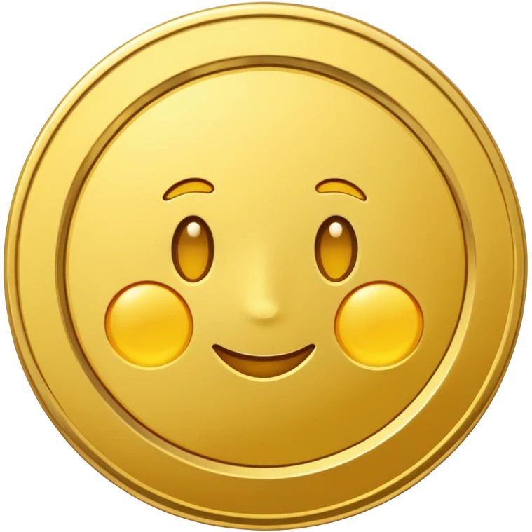 A single coin yellow color emoji
