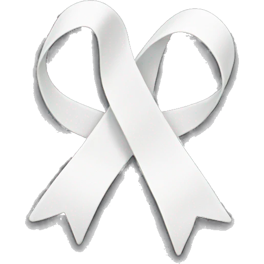 White ribbon emoji
