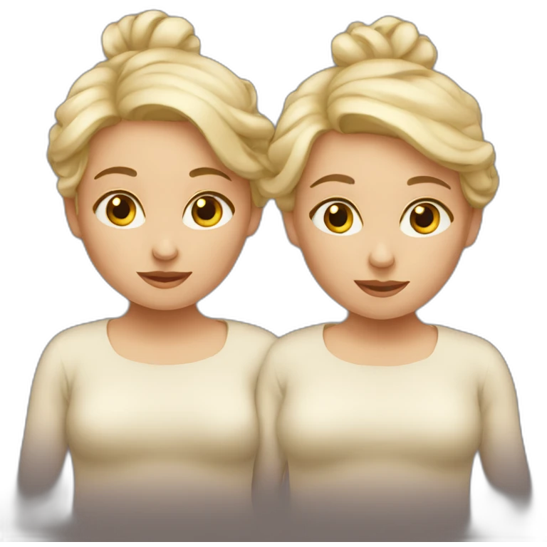 a woman having twins emoji