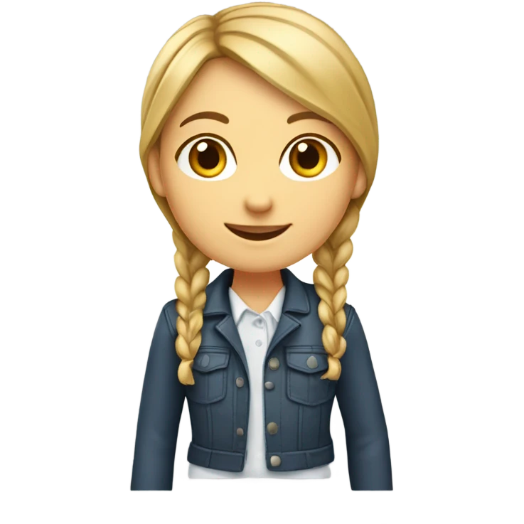 Create a German girl who goes to school in the United States ￼ emoji