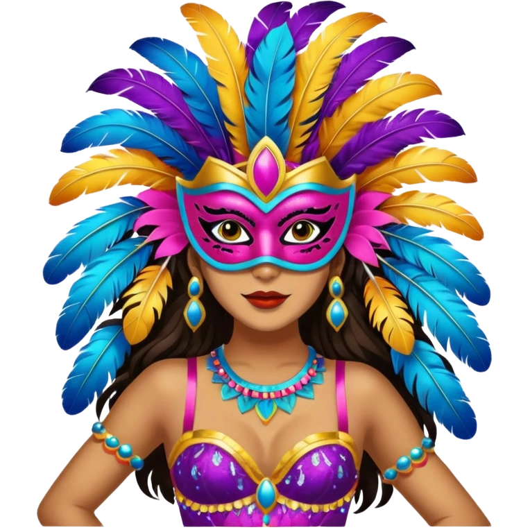 Um daçarino vestido com roupa de carnaval emoji