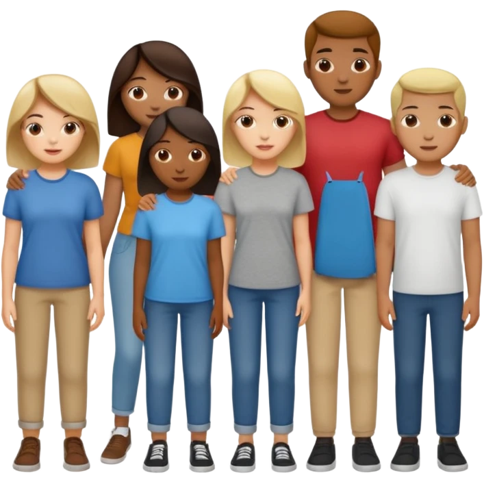 team wearing casual clothes emoji