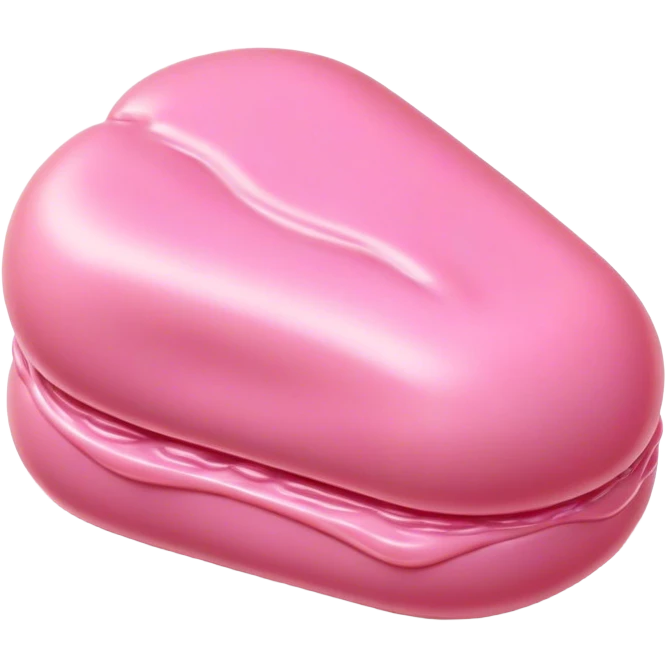 Cinematic Realistic Opaque Pink Slime, smooth and buttery with a pastel pink hue, ultra-glossy with a soft sheen, subtle folds and ridges forming as it moves, reflecting gentle highlights, glowing with a delicate, creamy texture, evoking a sense of playful satisfaction. emoji