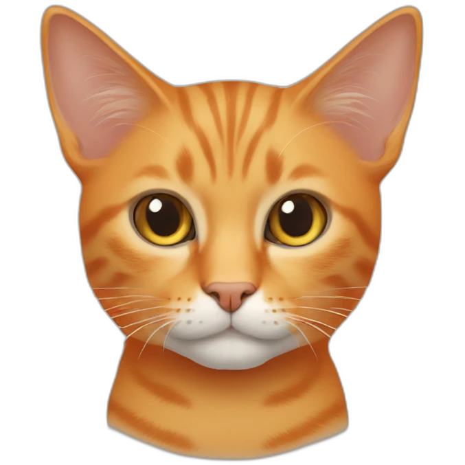 Orange Mau cat Manisch of isida emoji