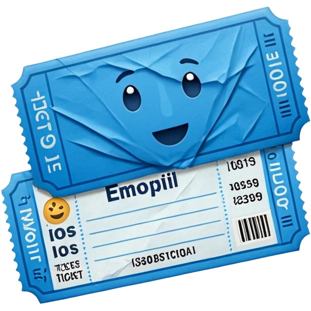 Blue tiktik ticket emoji