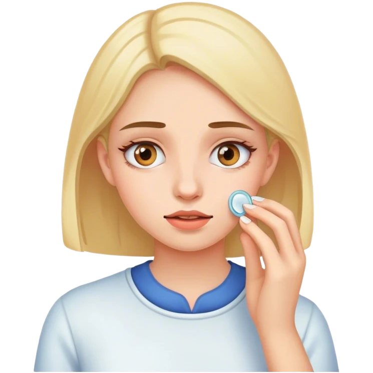 Girl taking out her contacts emoji