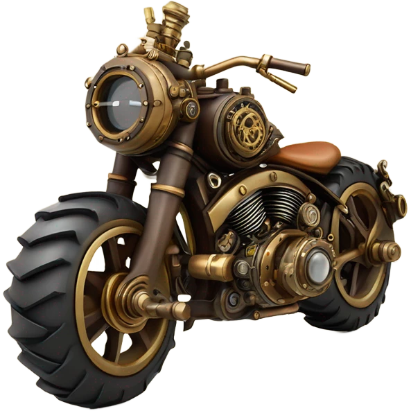 steampunk motorbike side view emoji