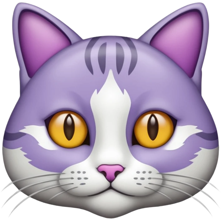 een kat met een paarse staart emoji