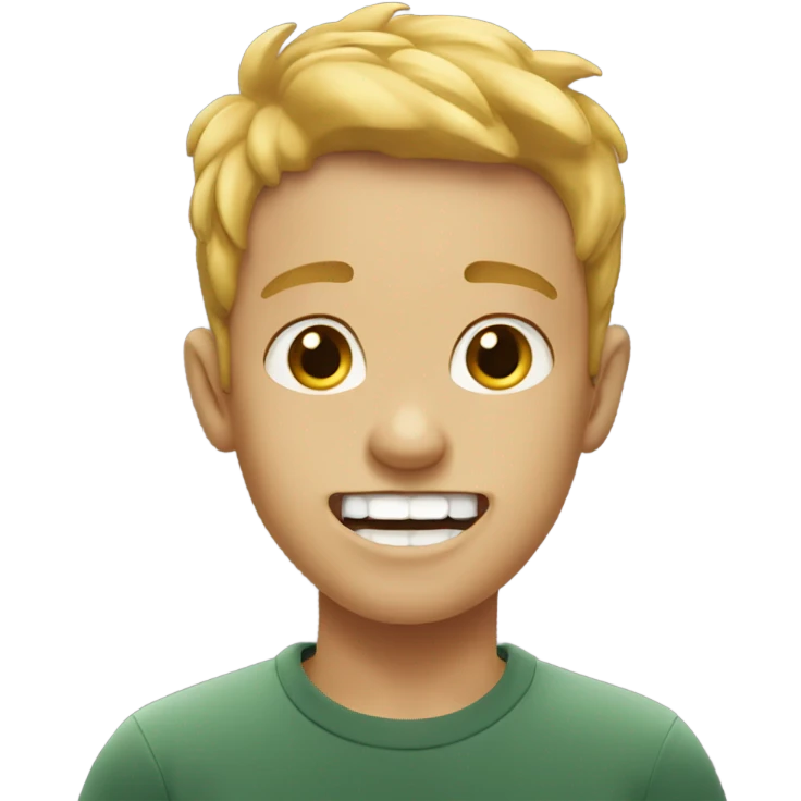 Boy with golden teeth ￼ emoji