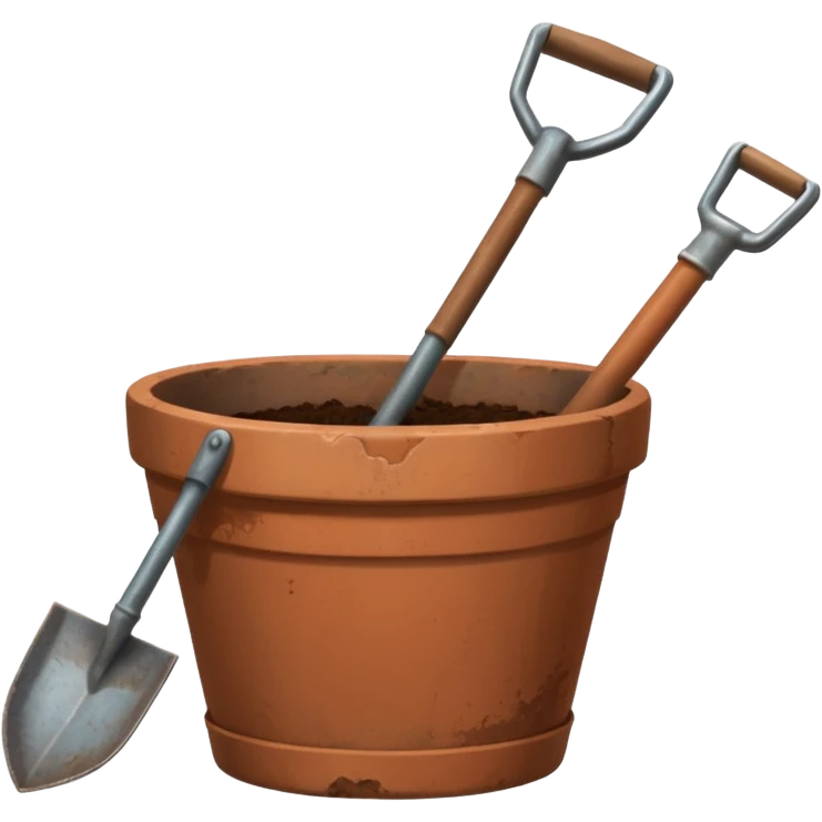 flower pot and shovel emoji