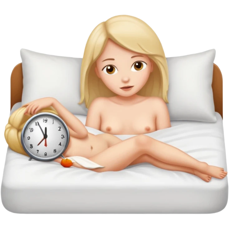 nude girl on the bed emoji