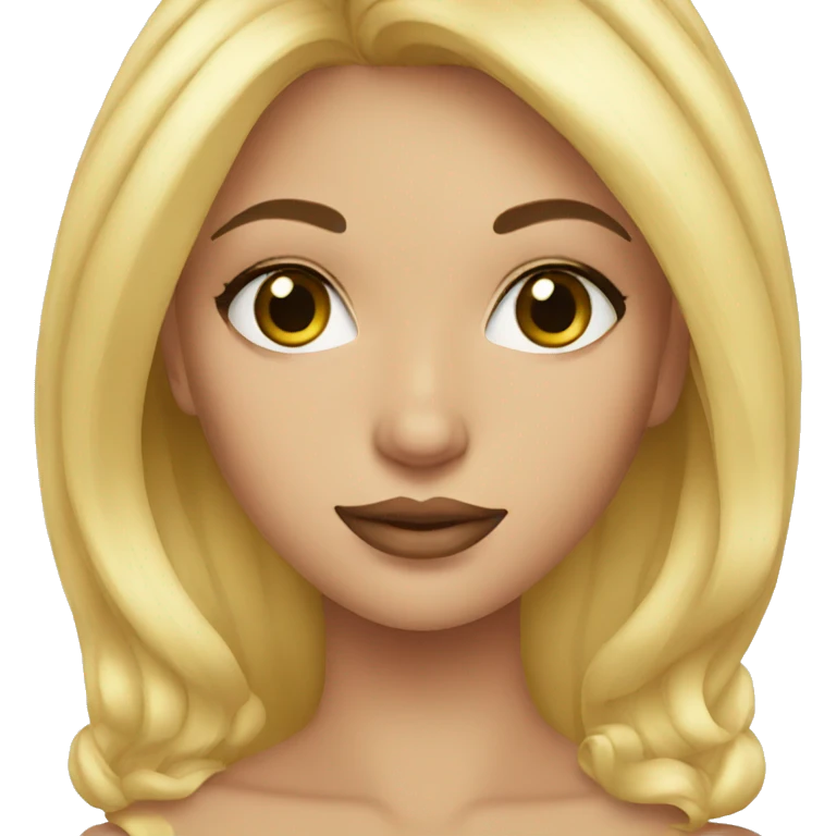 blond girl with makeup emoji