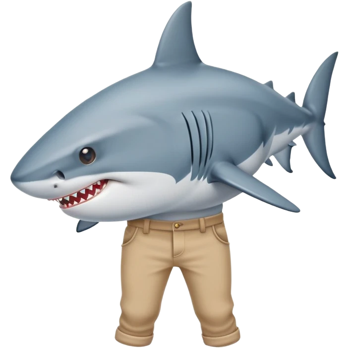 Shark with a top pant emoji