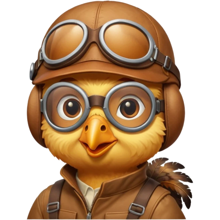 chick rooster pilot flying glider emoji