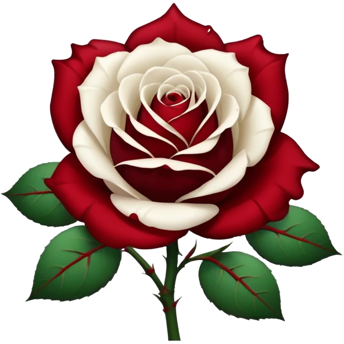 white rose stained in blood emoji