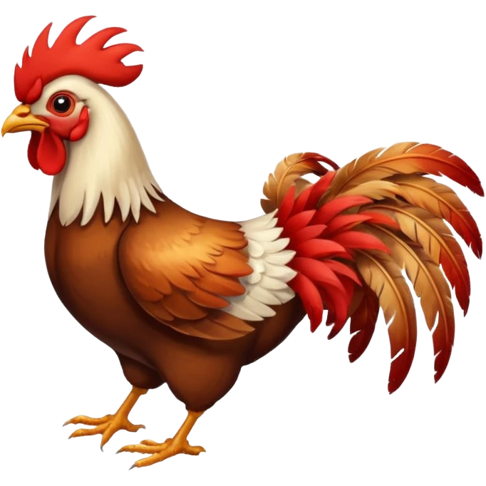 rooster flying glider emoji