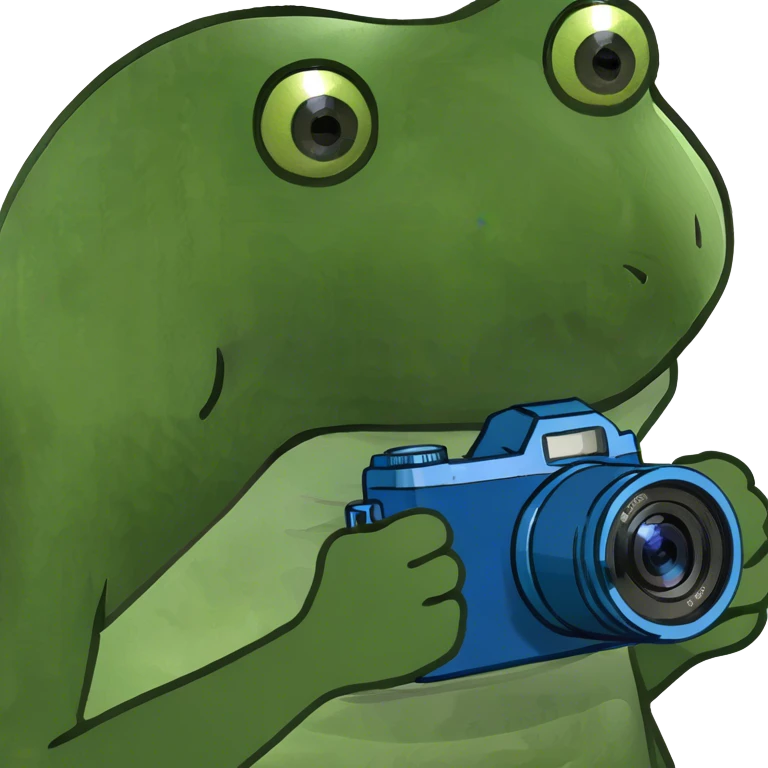 Blue camera emoji