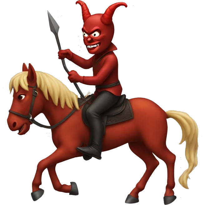 The devil riding a horse emoji