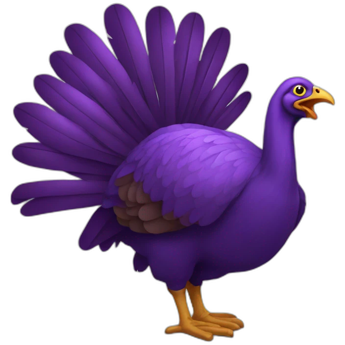 purple turkey emoji