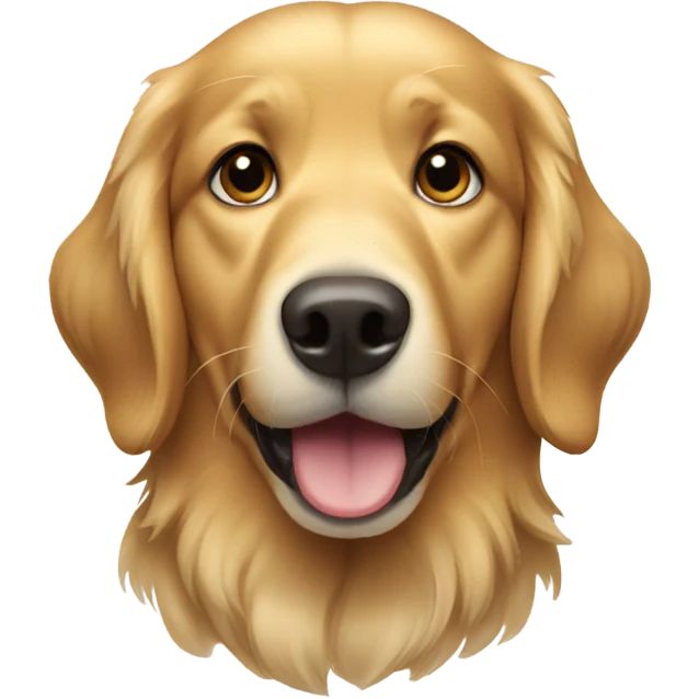 Golden retriever goofy emoji