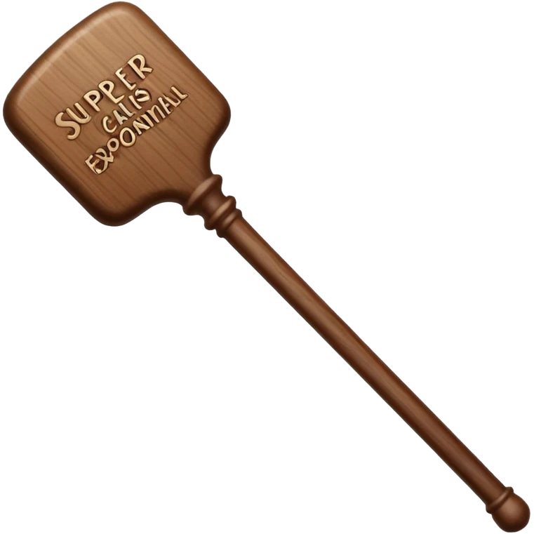 A wand that says supercalifragilisticexpialidocious emoji