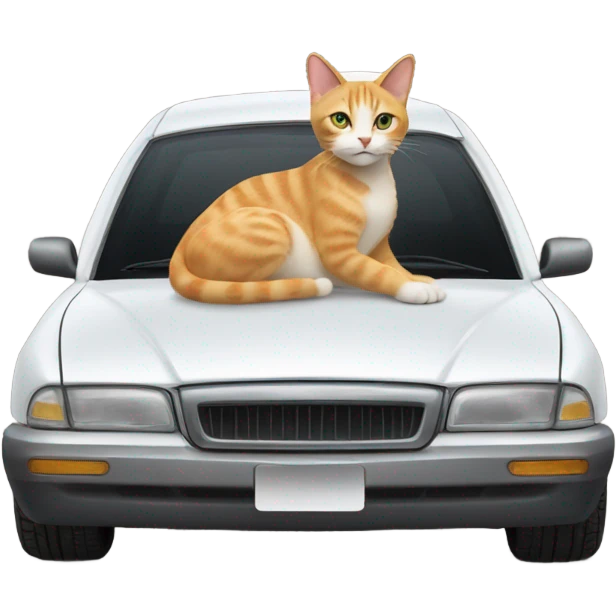 Cat with car emoji