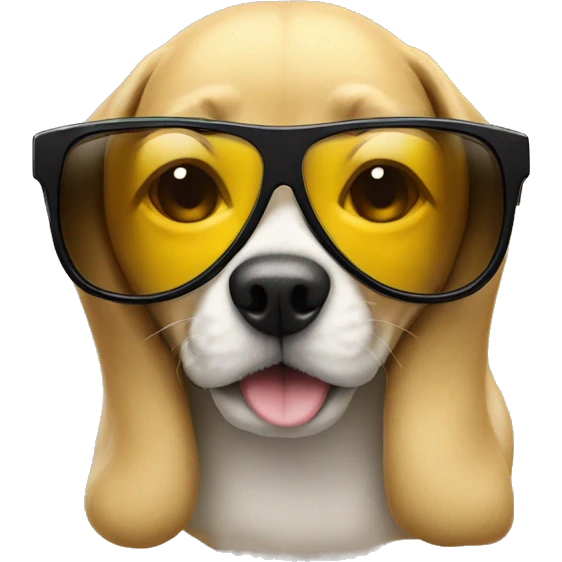 dog waring a sunglases and hodie emoji