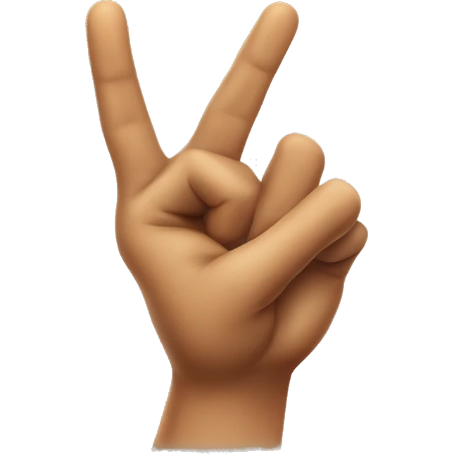 Hook’em horns hand sign emoji