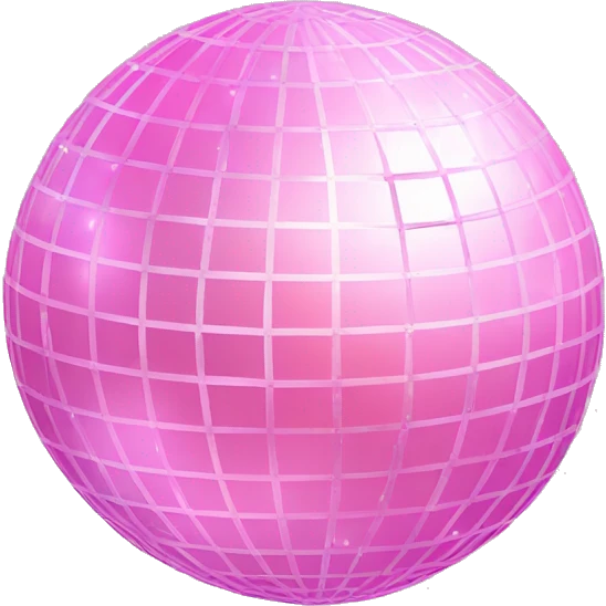 Pastel pink disco ball emoji