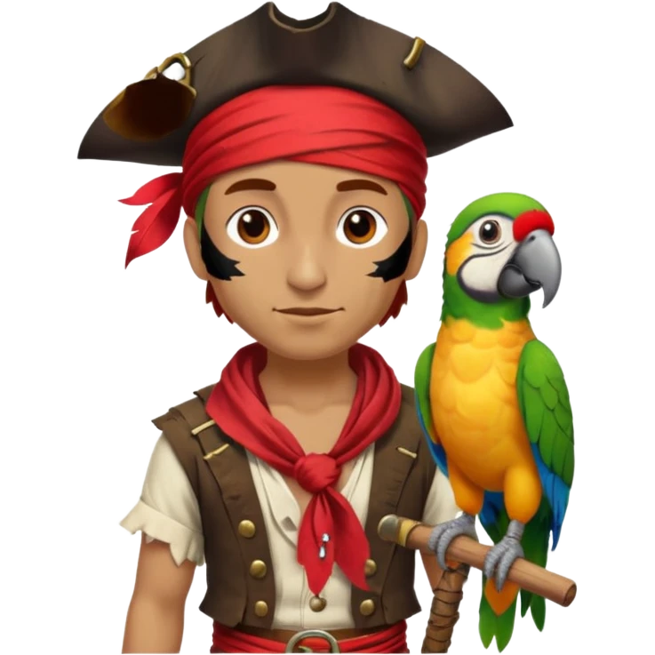 pirate and parrot emoji