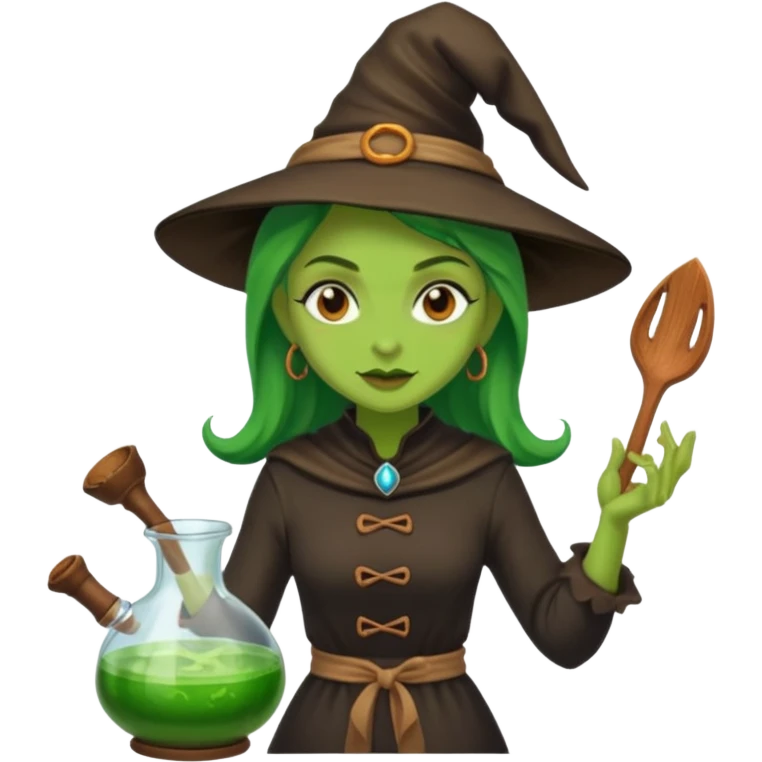 green witch cooking potion emoji