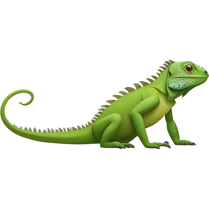 Iguana missing one leg, 4 toes and its tail  emoji