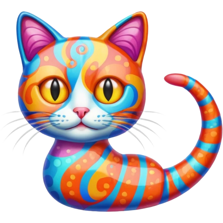 Cat with shrimp body, trippi troppi emoji